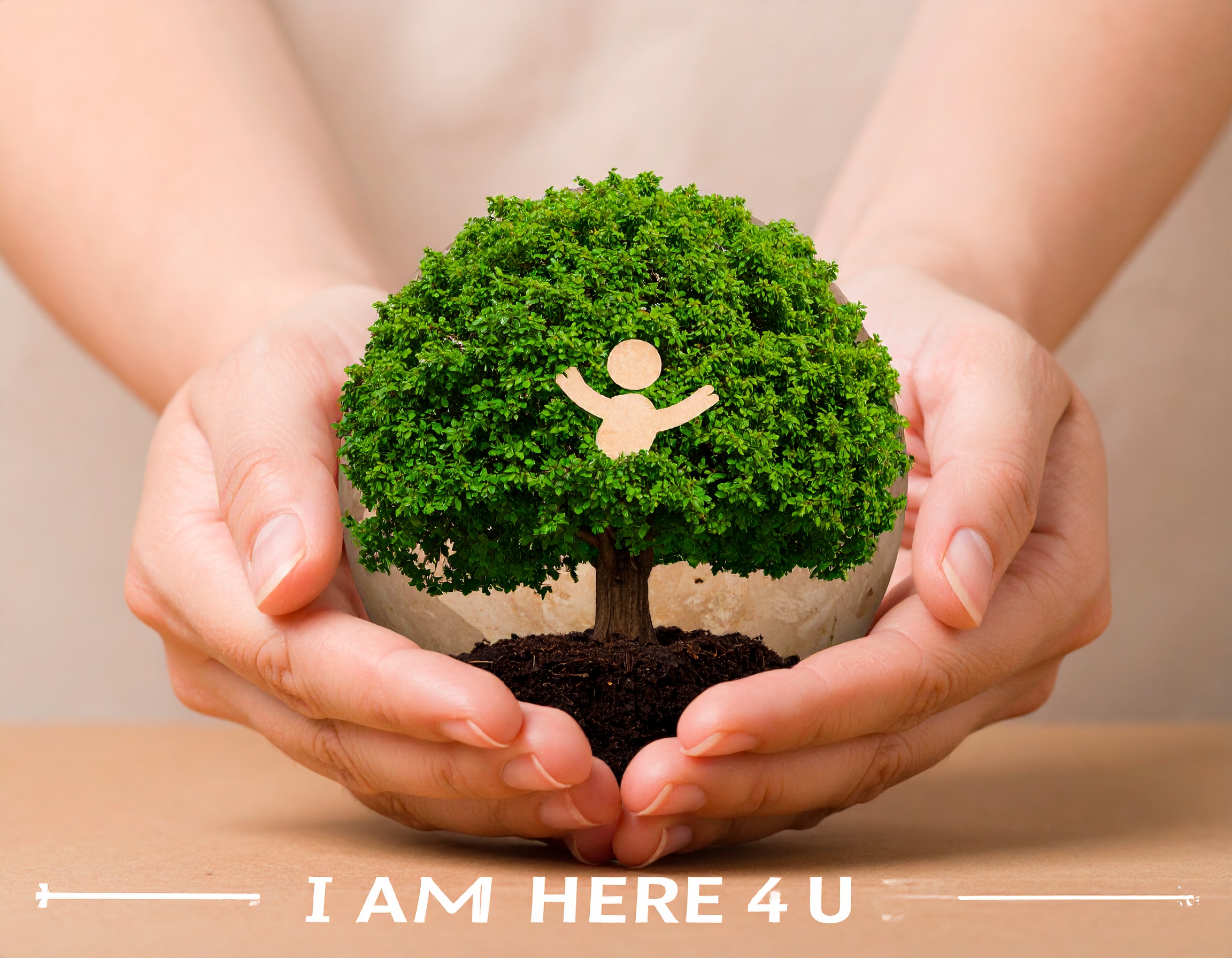 I am here for 4 U Logo